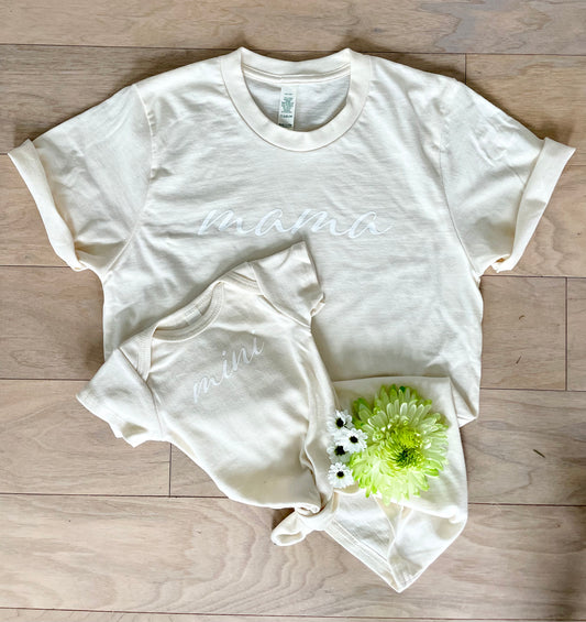 Mini Script Baby Onesie