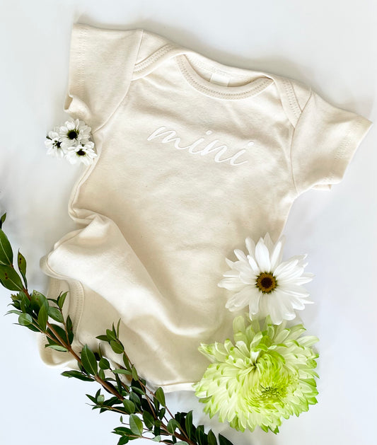 Mini Script Baby Onesie