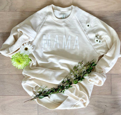 MAMA Raglan Crew Neck Sweatshirt